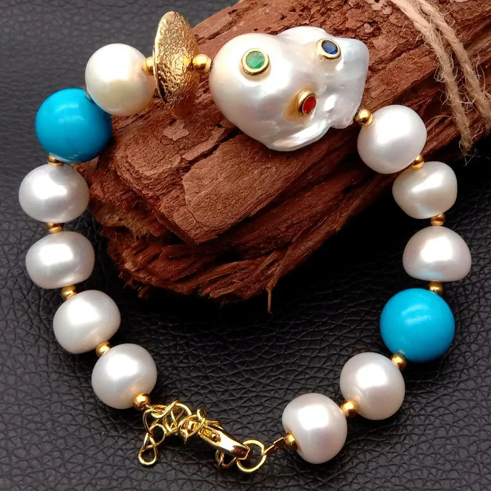 YYGEM natural White Rondelle Pearl Blue Turquoise Nucleated Flameball Baroque Pearl Cz pave Beaded Bracelet Extender 8''
YYGEM natural White Rondelle Pearl Blue Turquoise Nucleated Flameball Baroque Pearl Cz pave Beaded Bracelet Extender 8''