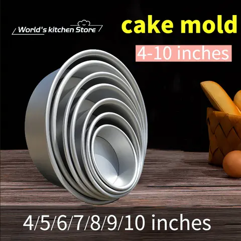 Aluminum Alloy Die Round 4/5/6/7/8/9/10 Inch Cake Mold Cake Template Baking Dish Baking Mould Pan Pattern Bakeware Tool cozinha
