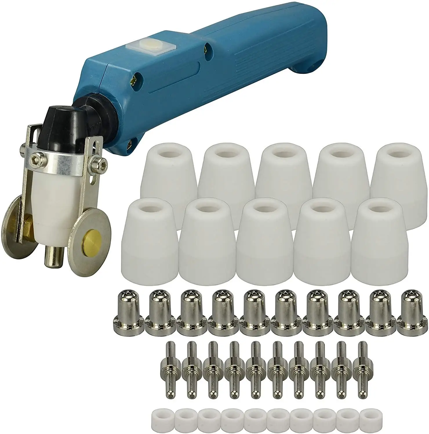 RIVERWELD PT-31 LG-40 20072 Plasma Cutter Torch Body & Roller Guide Wheel Spacer &Plasma Tip Electrode Nozzle Gas Ring Shield Cu
RIVERWELD PT-31 LG-40 20072 Plasma Cutter Torch Body & Roller Guide Wheel Spacer &Plasma Tip Electrode Nozzle Gas Ring Shield Cu