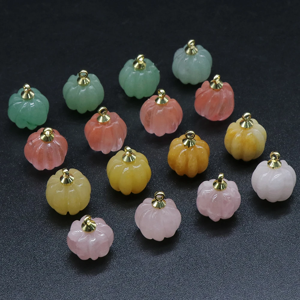 10Pcs Wholesale Natural Semiprecious Stone Colored Pumpkin Small Pendant Making DIY Charm Necklace Earring Jewelry Gift
10Pcs Wholesale Natural Semiprecious Stone Colored Pumpkin Small Pendant Making DIY Charm Necklace Earring Jewelry Gift