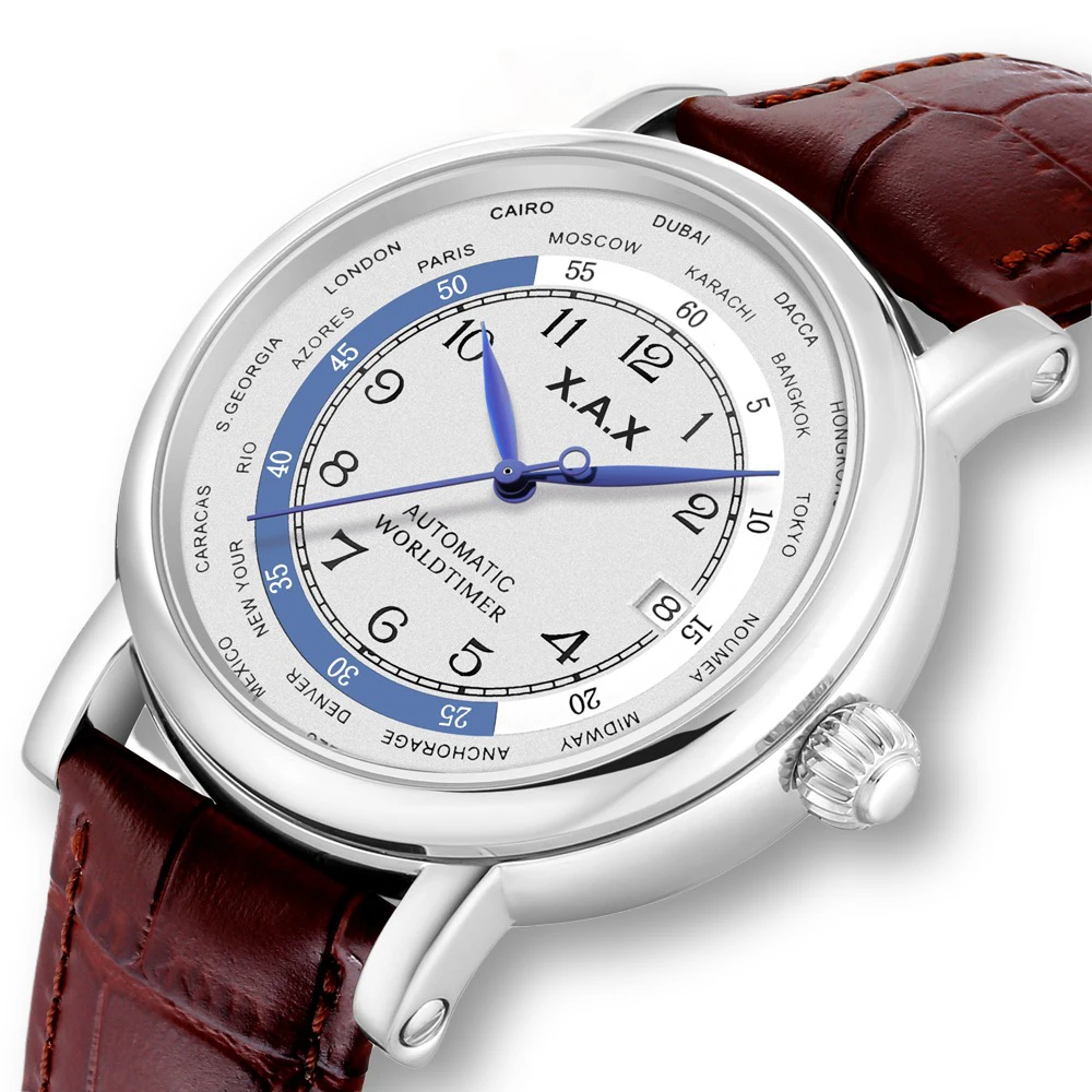 Автоматические Мужские часы Worldtimer, механические наручные часы пилота из нержавеющей стали, мужские полевые часы Uhr Flieger, большой размер, автоматический Авиатор
Автоматические Мужские часы Worldtimer, механические наручные часы пилота из нержавеющей стали, мужские полевые часы Uhr Flieger, большой размер, автоматический Авиатор