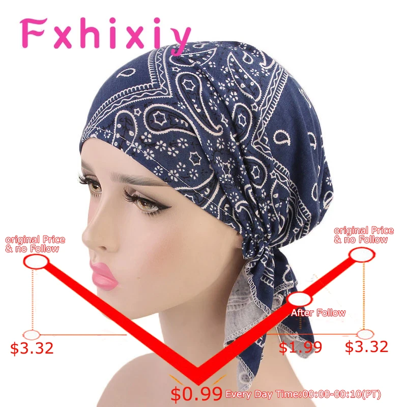 Soft Bohemia Women Bandana Scarf Pre Tied Chemo Hat Beanie Turban Headwear Headscarf Wrap Cancer Hair Accessories
Soft Bohemia Women Bandana Scarf Pre Tied Chemo Hat Beanie Turban Headwear Headscarf Wrap Cancer Hair Accessories