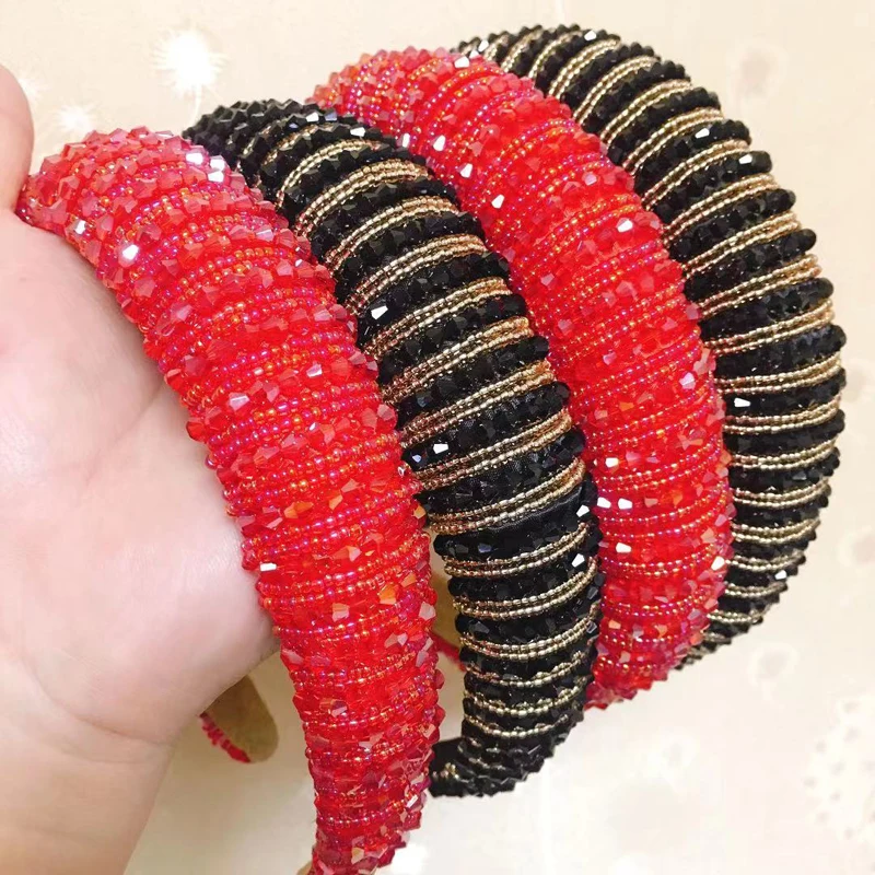 Fashion Baroque Sparkly Padded Rhinestones Headbands Full Crystal Hairbands Wide Diamond Headwear Hair Accessories Women
Fashion Baroque Sparkly Padded Rhinestones Headbands Full Crystal Hairbands Wide Diamond Headwear Hair Accessories Women
