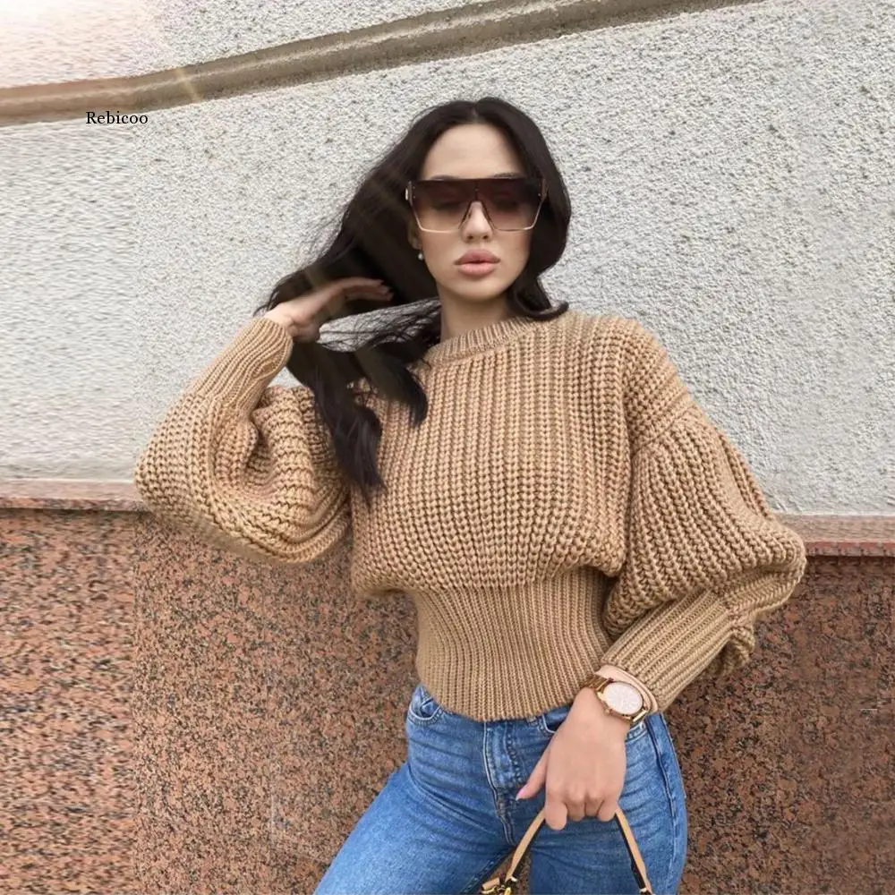 Women Autumn Fashion Sweaters Lantern Sleeve O-Neck Cropped Knitted Pullover Ladies Elegant Thick Street Wear Retro Jumpers
Women Autumn Fashion Sweaters Lantern Sleeve O-Neck Cropped Knitted Pullover Ladies Elegant Thick Street Wear Retro Jumpers