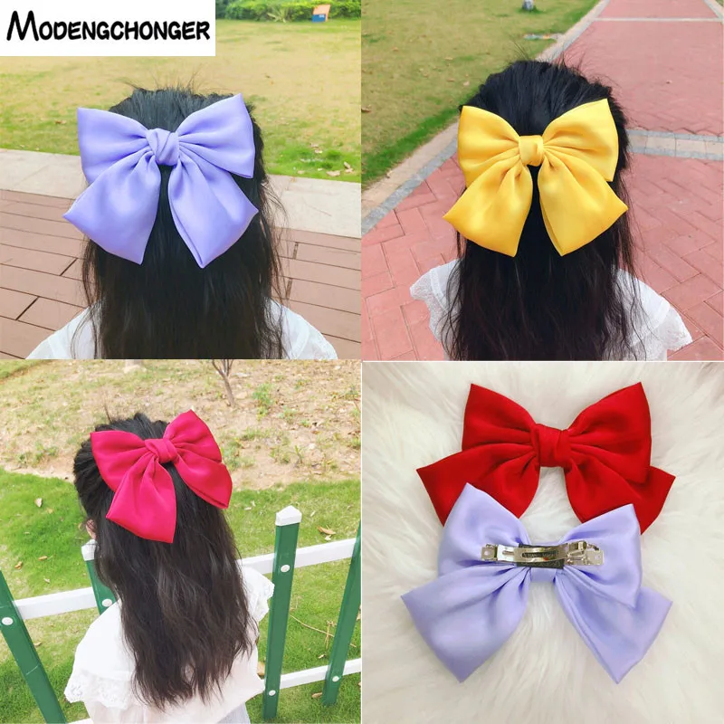 2020 New Fashion Ribbon Hairgrips Big Large Bow Hairpin For Women Girls Satin Trendy Hair Clips Cute Barrettes Hair Accessories
2020 New Fashion Ribbon Hairgrips Big Large Bow Hairpin For Women Girls Satin Trendy Hair Clips Cute Barrettes Hair Accessories