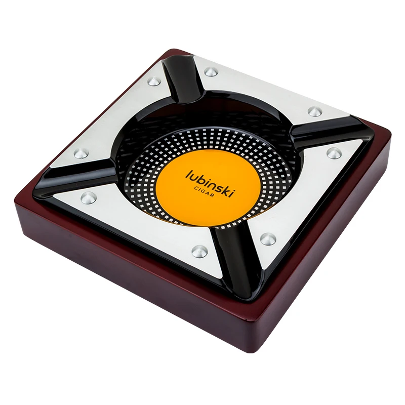 LUBINSKI Vintage Red Wood Cigar Ashtray Square Ebony Alloy Cigar Office Ashtray Deliacte For Car With 4 Cigars Holder Ash Slot
LUBINSKI Vintage Red Wood Cigar Ashtray Square Ebony Alloy Cigar Office Ashtray Deliacte For Car With 4 Cigars Holder Ash Slot