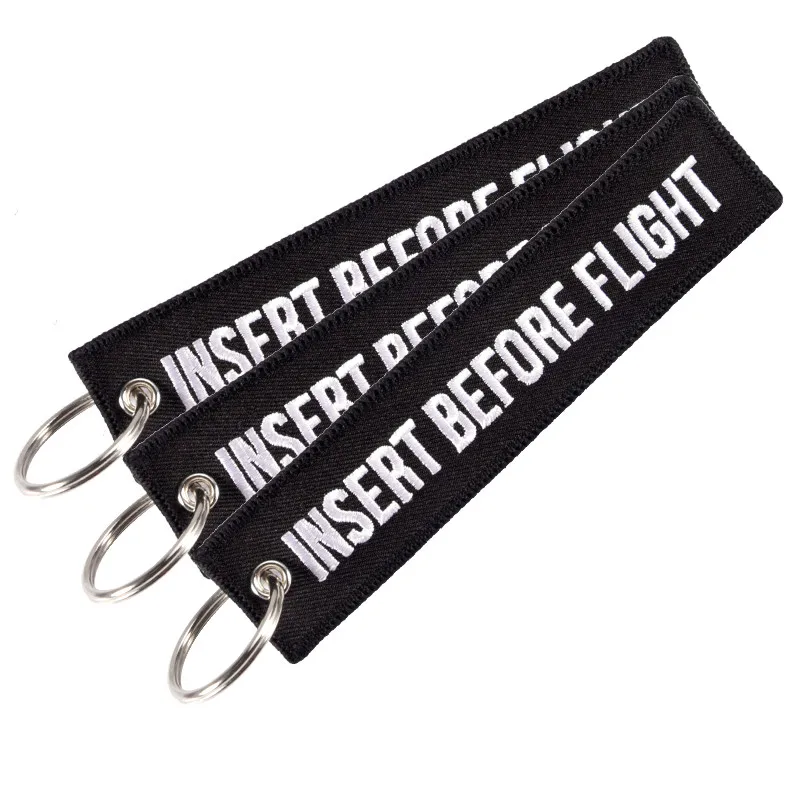 3pcs/lot Insert Before Flight Keychain keyring for cars Emboridery Black with white OEM Key chain key fobs Jewelry Sleutelhanger
3pcs/lot Insert Before Flight Keychain keyring for cars Emboridery Black with white OEM Key chain key fobs Jewelry Sleutelhanger