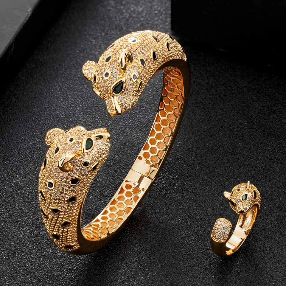 Zlxgirl jewelry New arrival big brand leopard bangle and ring wedding jewelry set full AAA cubic zirconia Gold bracelet anel set
Zlxgirl jewelry New arrival big brand leopard bangle and ring wedding jewelry set full AAA cubic zirconia Gold bracelet anel set