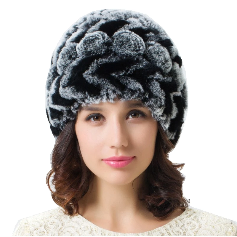 Women's Real Knitted Rex Rabbit Fur Hats Female Winter Caps Fashion Ear Protector Headgear
Women's Real Knitted Rex Rabbit Fur Hats Female Winter Caps Fashion Ear Protector Headgear