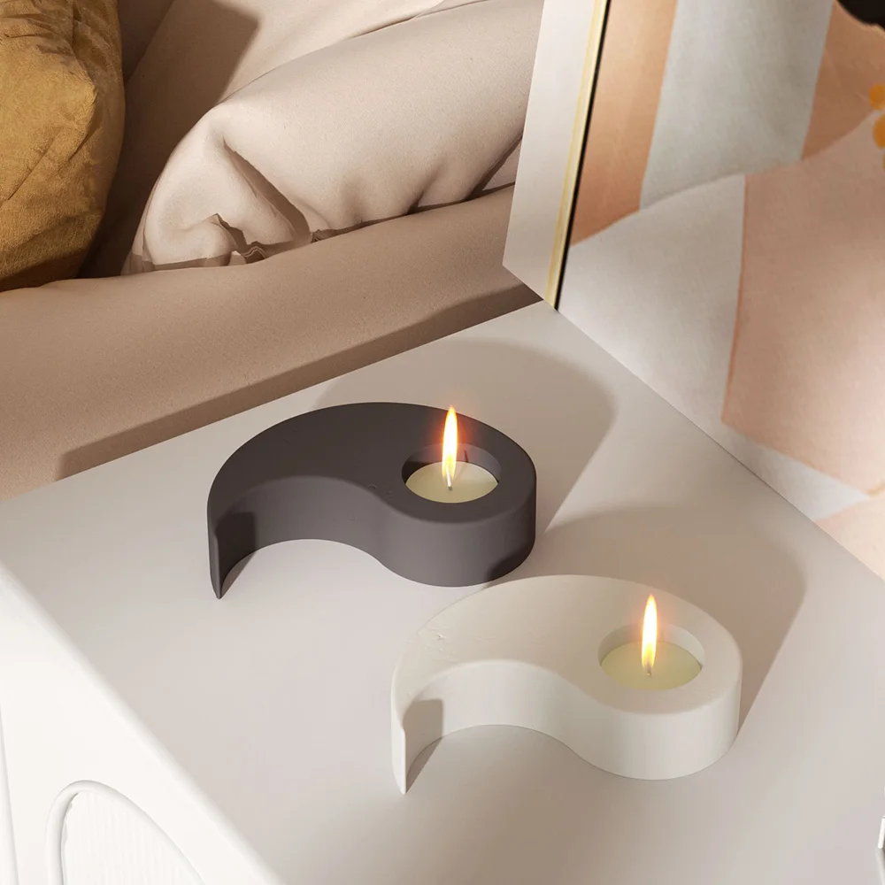 1PC Yin Yang Candle Holder Silicone Molds for Concrete Cement Tealight Candlestick Holder Mould Home Decorations
1PC Yin Yang Candle Holder Silicone Molds for Concrete Cement Tealight Candlestick Holder Mould Home Decorations