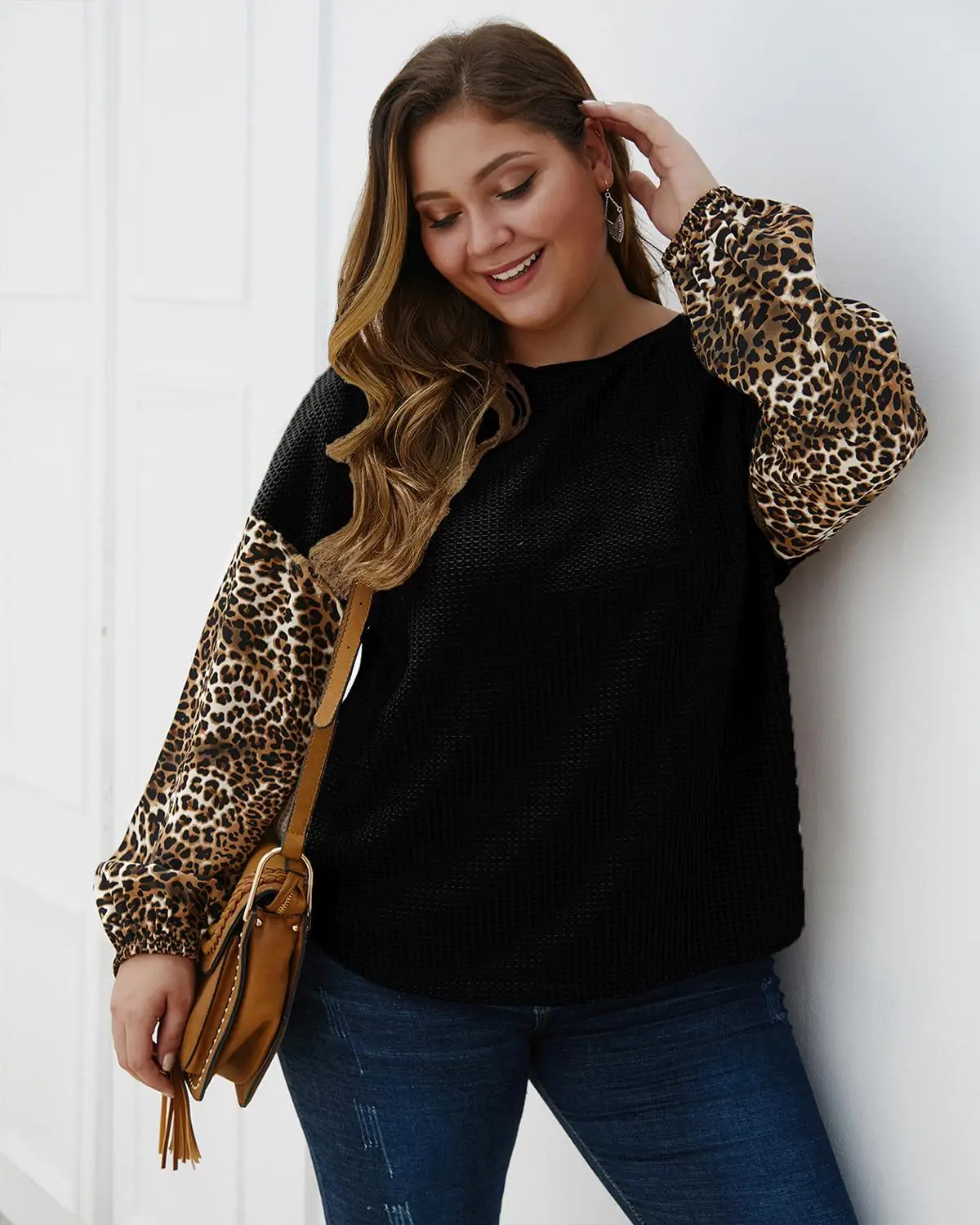 Loose Autumn Winter Leopard Patchwork Sweater Women Pullover Womens Sweaters Quality Knitted Oversized Sweater Jumper
Loose Autumn Winter Leopard Patchwork Sweater Women Pullover Womens Sweaters Quality Knitted Oversized Sweater Jumper