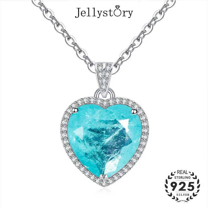 Jellystory 925 sterling silver necklace 12*12mm heart shaped sapphire gemstone pendant fashion jewelry for female wedding party
Jellystory 925 sterling silver necklace 12*12mm heart shaped sapphire gemstone pendant fashion jewelry for female wedding party