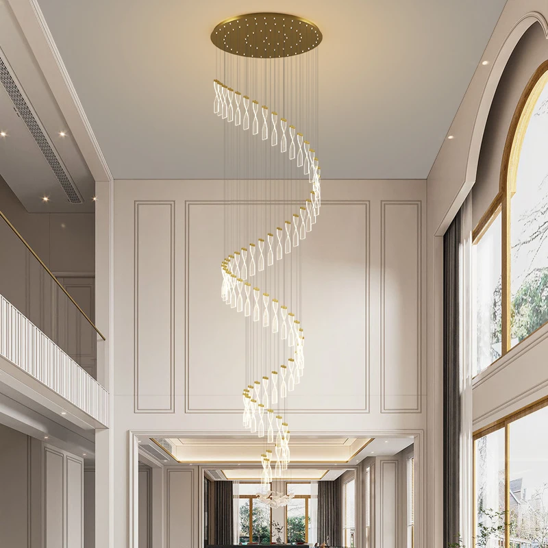 Staircase Chandelier Villa Sales Department Duplex Building Creative Personality Art Maple Leaf bar Living Room Lamps Modern
Staircase Chandelier Villa Sales Department Duplex Building Creative Personality Art Maple Leaf bar Living Room Lamps Modern