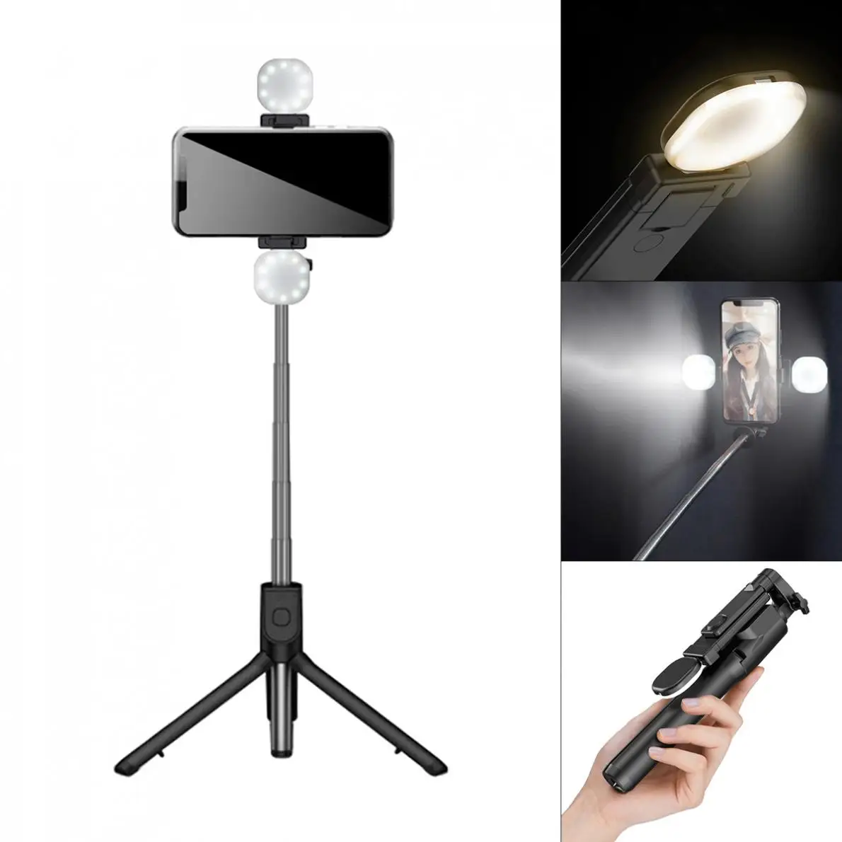 H831 Double Fill Light Live Selfie Stick Multifunction Live Tripod Remote Control for Smart Phone for Live / Video
H831 Double Fill Light Live Selfie Stick Multifunction Live Tripod Remote Control for Smart Phone for Live / Video