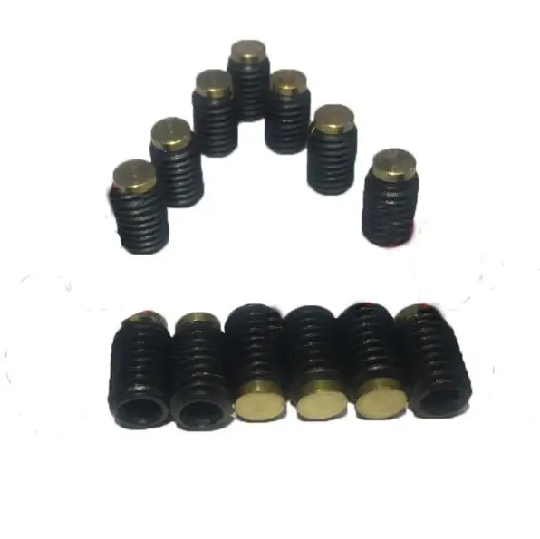 5pcs M5 set screw inner hexagon socket bolts brass cylinder end male screw black carbon steel 7mm-32mm length
5pcs M5 set screw inner hexagon socket bolts brass cylinder end male screw black carbon steel 7mm-32mm length