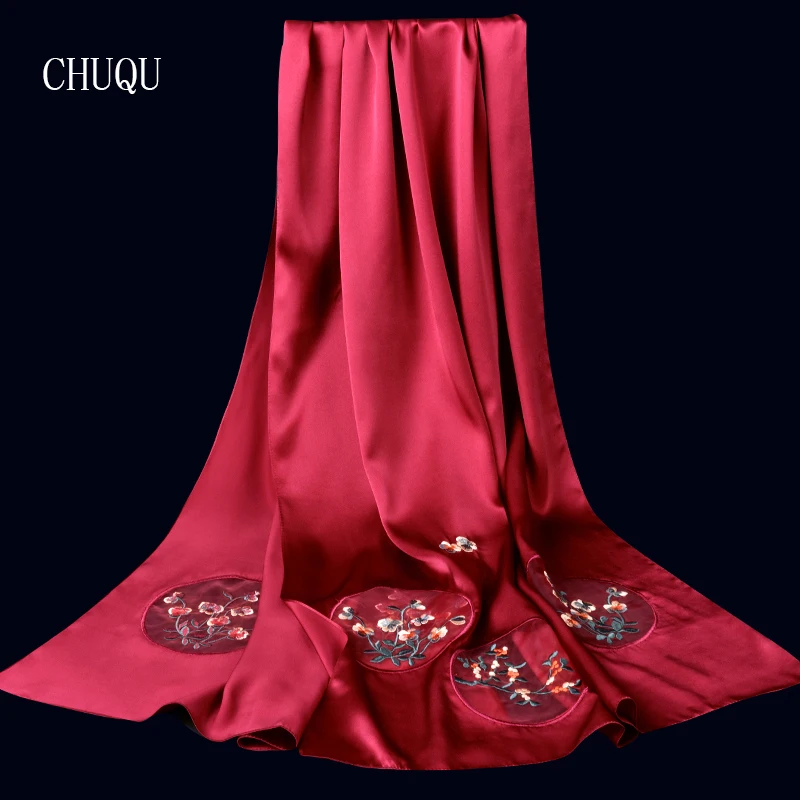 Embroidery 100% Pure Silk Scarf Women Luxury Brand Foulard Femme Natural Silk Shawls and Wraps Bufandas Long Real Silk Scarves
Embroidery 100% Pure Silk Scarf Women Luxury Brand Foulard Femme Natural Silk Shawls and Wraps Bufandas Long Real Silk Scarves