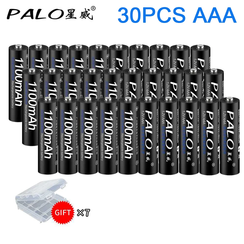 30Pcs Original AAA Battery 1100mWh Ni-MH 1.2v AAA Rechargeable Battery AAA Batteries AAA for remote control toys Clock Alarm
30Pcs Original AAA Battery 1100mWh Ni-MH 1.2v AAA Rechargeable Battery AAA Batteries AAA for remote control toys Clock Alarm