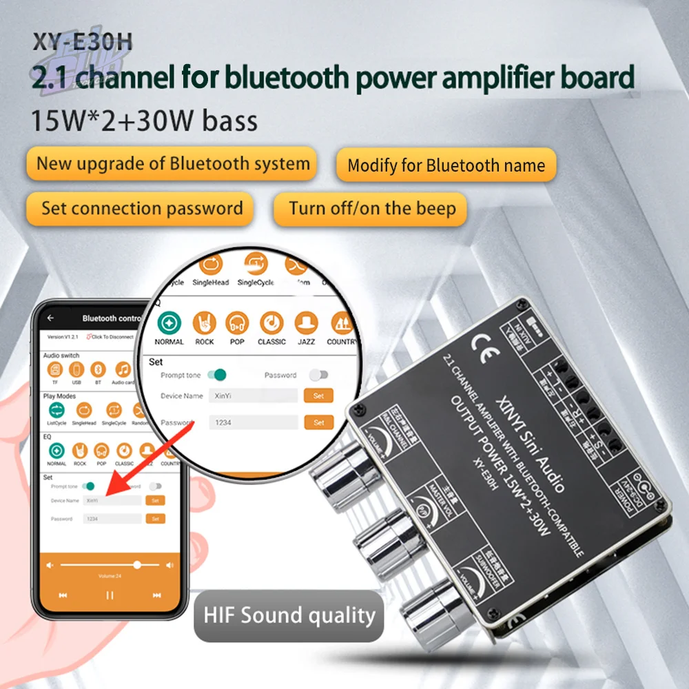 XY-E30H 2,1 канальный Bluetooth-совместимый модуль платы усилителя мощности аудио высокие и низкие басы сабвуфер инструмент Аксессуары
XY-E30H 2,1 канальный Bluetooth-совместимый модуль платы усилителя мощности аудио высокие и низкие басы сабвуфер инструмент Аксессуары