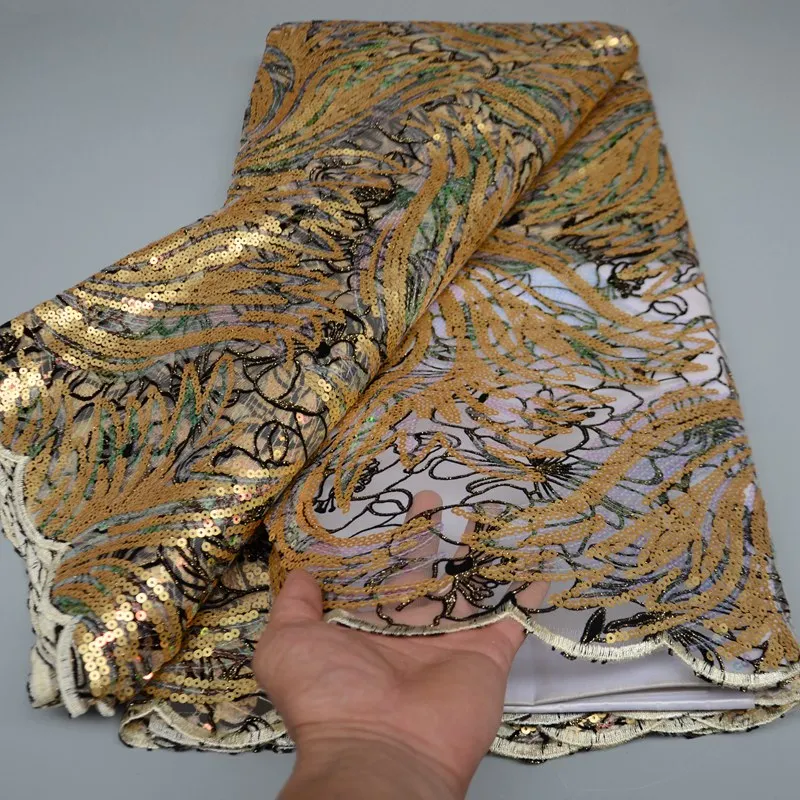 Most Popular African Lace Fabric With Sequins High Quality Lace Nigerian Embroidery Lace Fabrics For Wedding Sewing
Most Popular African Lace Fabric With Sequins High Quality Lace Nigerian Embroidery Lace Fabrics For Wedding Sewing