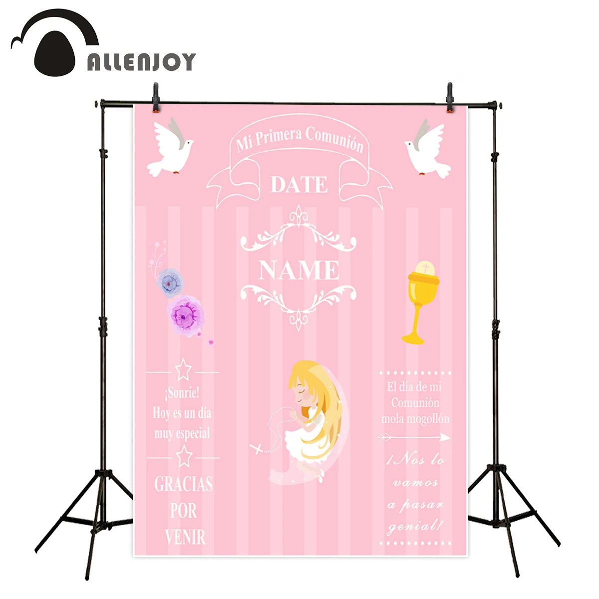 Funnytree backdrop for photography studio pink girl My first holy communion customize background original design photocall
Funnytree backdrop for photography studio pink girl My first holy communion customize background original design photocall