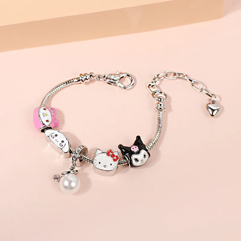 Модный милый мультяшный 3d-браслет Sanrio из аниме Kuromi melody Kitty Cinnamorol, ювелирные изделия, милый праздничный подарок для девочек
Модный милый мультяшный 3d-браслет Sanrio из аниме Kuromi melody Kitty Cinnamorol, ювелирные изделия, милый праздничный подарок для девочек