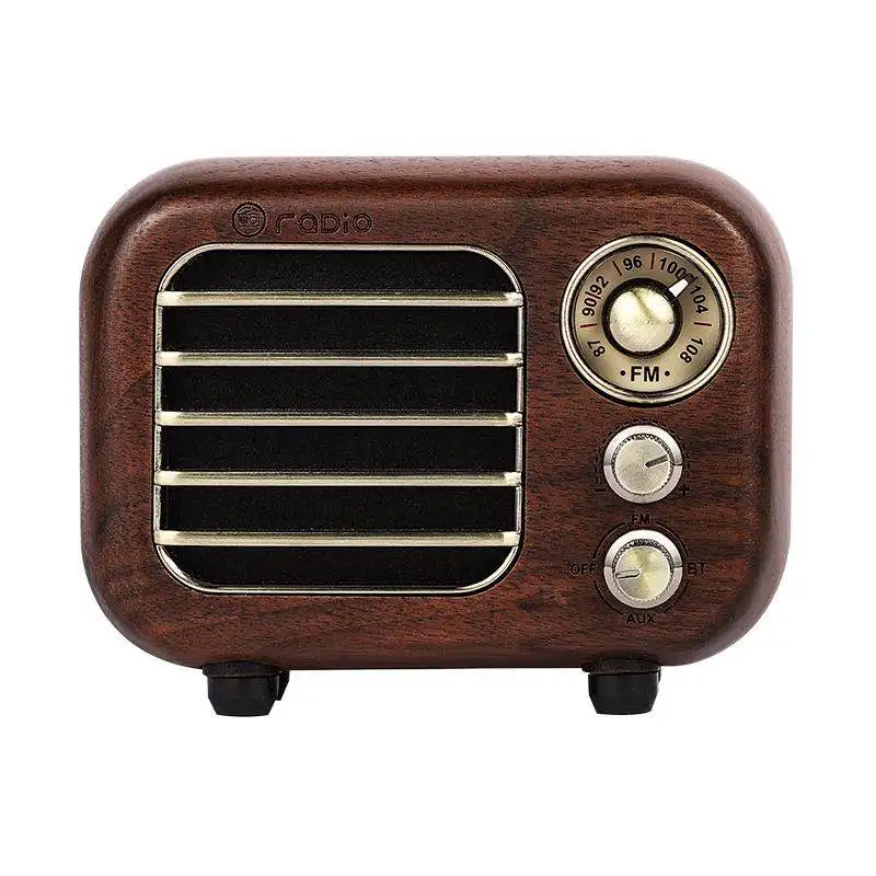 Ретро-радио маленький Bluetooth динамик, винтажный Портативный FM-приемник, старомодный классический грецкий орех, TF-карта и AUX mp3-плеер
Ретро-радио маленький Bluetooth динамик, винтажный Портативный FM-приемник, старомодный классический грецкий орех, TF-карта и AUX mp3-плеер