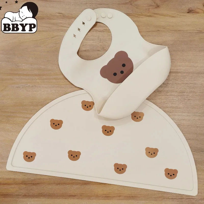 Semicircle Placemat Kids Plate Mat Food Grade Silicone Table Pad Bear Waterproof heat insulation Kitchen gadget Easy Cleaning
Semicircle Placemat Kids Plate Mat Food Grade Silicone Table Pad Bear Waterproof heat insulation Kitchen gadget Easy Cleaning