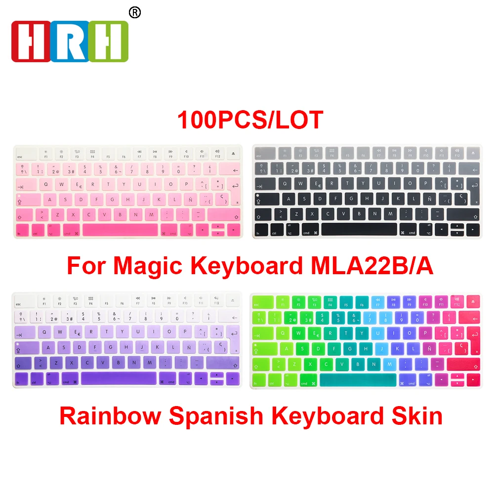 HRH 100cs EU Spanish Silicone Rainbow Keyboard Cover For MAC Magic Wireless Bluetooth Keyboard MLA22LL/A (A1644,2015 Released)
HRH 100cs EU Spanish Silicone Rainbow Keyboard Cover For MAC Magic Wireless Bluetooth Keyboard MLA22LL/A (A1644,2015 Released)