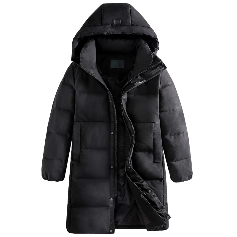Chic Winter Men's Down Jacket Hooded Black Long 90% White Duck Down Jacket Men Thick Warm Loose Puffer Jacket Men Long Parkas
Chic Winter Men's Down Jacket Hooded Black Long 90% White Duck Down Jacket Men Thick Warm Loose Puffer Jacket Men Long Parkas