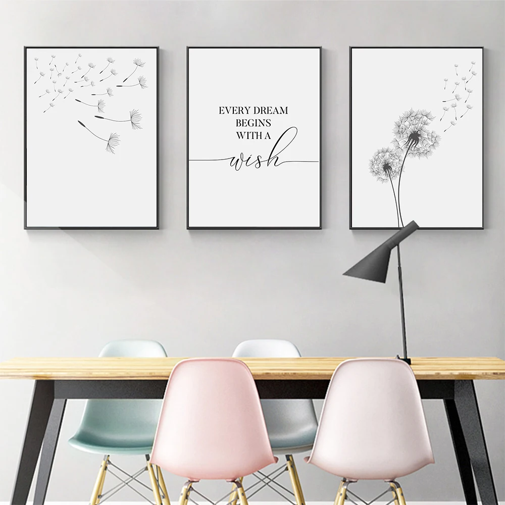 Plant Posters Black White Print Quotations Wall Art Minimalist Dandelion Pictures Canvas Living Room Decoration Wall Paintings
Plant Posters Black White Print Quotations Wall Art Minimalist Dandelion Pictures Canvas Living Room Decoration Wall Paintings