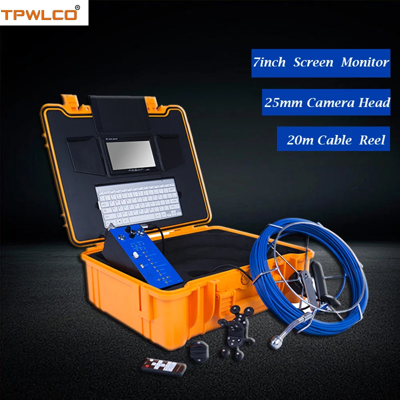 20m 25mm Industrial Endoscope Camera 7” Pipe Sewer Plumbing Drain Cleaner Inspection System DVR and 12V4500MA Lithium Battery
20m 25mm Industrial Endoscope Camera 7” Pipe Sewer Plumbing Drain Cleaner Inspection System DVR and 12V4500MA Lithium Battery