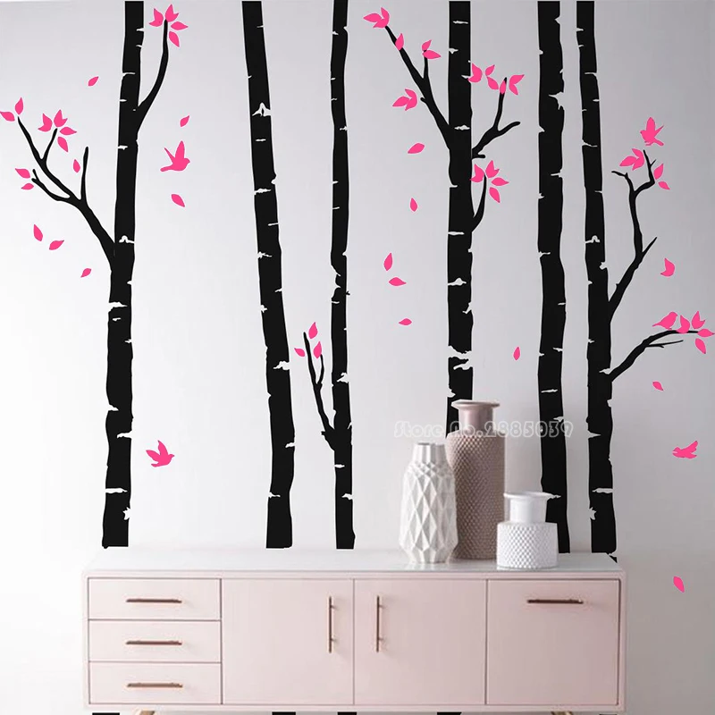 6 Birch Trees Forest Wall Stickers Baby Room Living Room Removable Vinyl Wall Decals Nursery Sticker Tree Art Decoration LL2503
6 Birch Trees Forest Wall Stickers Baby Room Living Room Removable Vinyl Wall Decals Nursery Sticker Tree Art Decoration LL2503