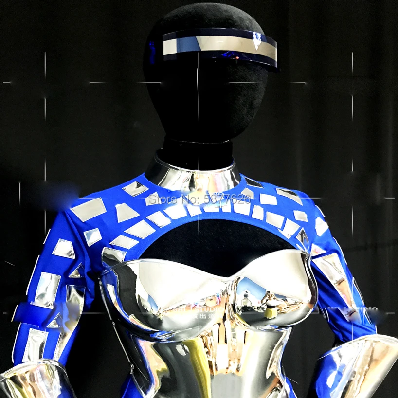Blue technology show women stage dance costume future warrior clothing nightclub bar costumes
Blue technology show women stage dance costume future warrior clothing nightclub bar costumes
