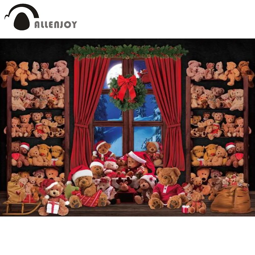 Allenjoy Christmas Party Backdrop Bear Toys Curtain Winter Wreath Bowknot Santa Hat Snow Scenery Windows Photocall Background
Allenjoy Christmas Party Backdrop Bear Toys Curtain Winter Wreath Bowknot Santa Hat Snow Scenery Windows Photocall Background