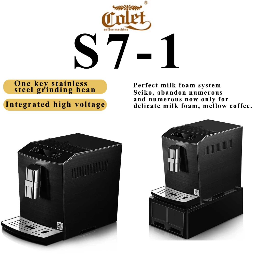Calet S7-1 smart one-button automatic coffee machine home business office grinding bean one machine Italian
Calet S7-1 smart one-button automatic coffee machine home business office grinding bean one machine Italian