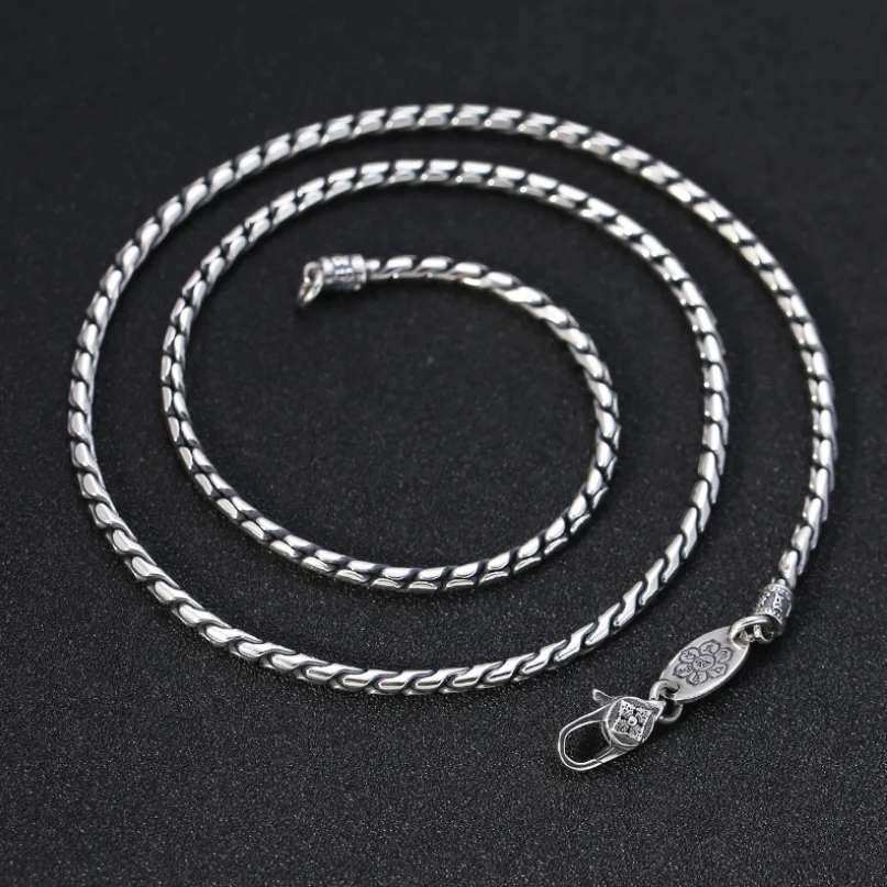 Unibabe 3mm Solid Silver Twist Necklace S925 Sterling Silver Necklace Men Women Chain Necklace Male Jewelry Gift
Unibabe 3mm Solid Silver Twist Necklace S925 Sterling Silver Necklace Men Women Chain Necklace Male Jewelry Gift
