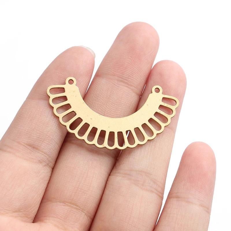 10pcs Charms Sector Moon Connector Pendant Raw Brass Jewelry Fashion Earring Necklace Bracelet Women Jewelry Making Findings
10pcs Charms Sector Moon Connector Pendant Raw Brass Jewelry Fashion Earring Necklace Bracelet Women Jewelry Making Findings