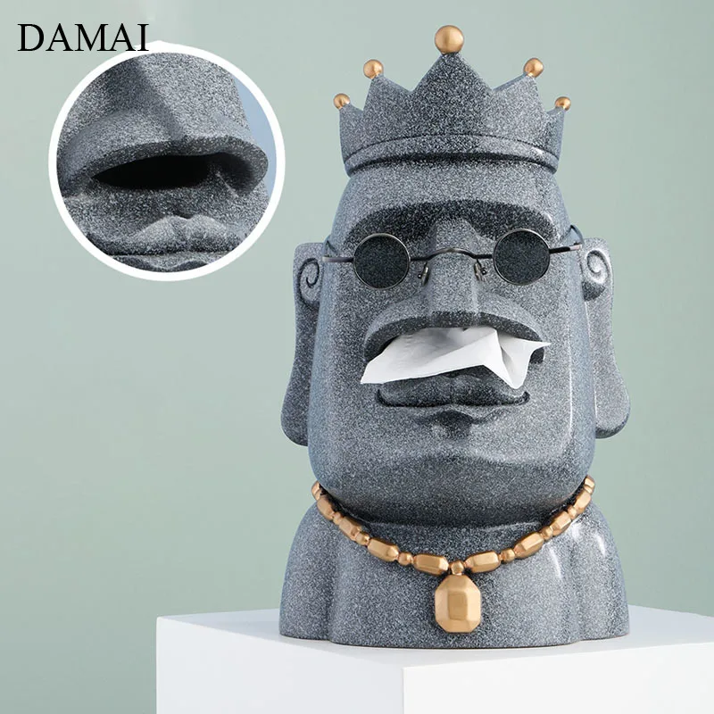 Creativity Moai Statue Tissue Boxes Resin Funny Paper Towel Storage Box Dinner Dining Table Decoration Napkin Holder Home Decor
Creativity Moai Statue Tissue Boxes Resin Funny Paper Towel Storage Box Dinner Dining Table Decoration Napkin Holder Home Decor