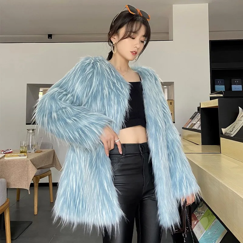 Fur Coat Woman's Mid-length 2023 Autumn Winter Jacket Female New Imitation Raccoon Fur Woven Fashion Young Fox Fur Overcoat
Fur Coat Woman's Mid-length 2023 Autumn Winter Jacket Female New Imitation Raccoon Fur Woven Fashion Young Fox Fur Overcoat