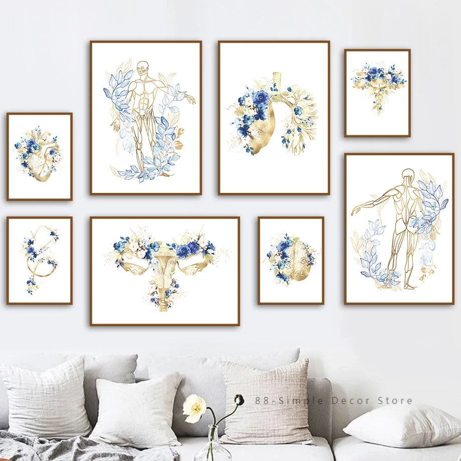 Flower Anatomy Organ Heart Brain Uterus Skeleton Posters And Prints Wall Art Canvas Painting Medicine Room Decoration Pictures
Flower Anatomy Organ Heart Brain Uterus Skeleton Posters And Prints Wall Art Canvas Painting Medicine Room Decoration Pictures