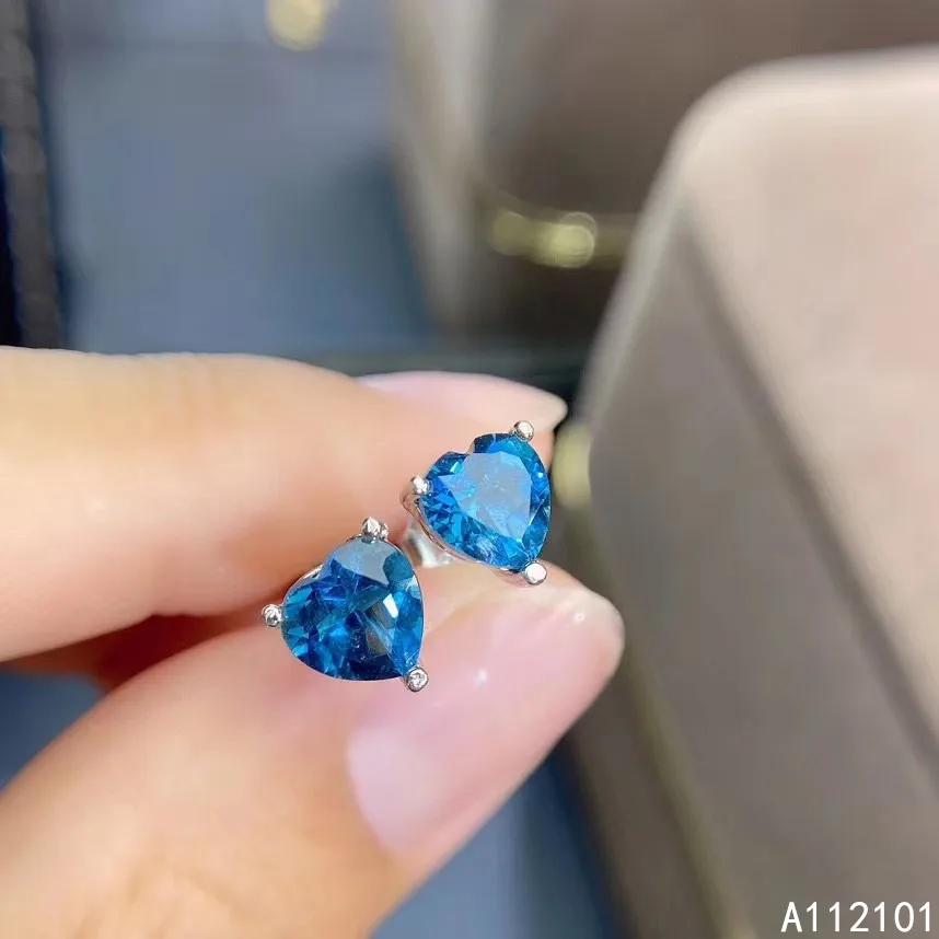 KJJEAXCMY fine jewelry 925 silver natural blue topaz new girl trendy earrings hot selling ear stud support test Chinese style
KJJEAXCMY fine jewelry 925 silver natural blue topaz new girl trendy earrings hot selling ear stud support test Chinese style