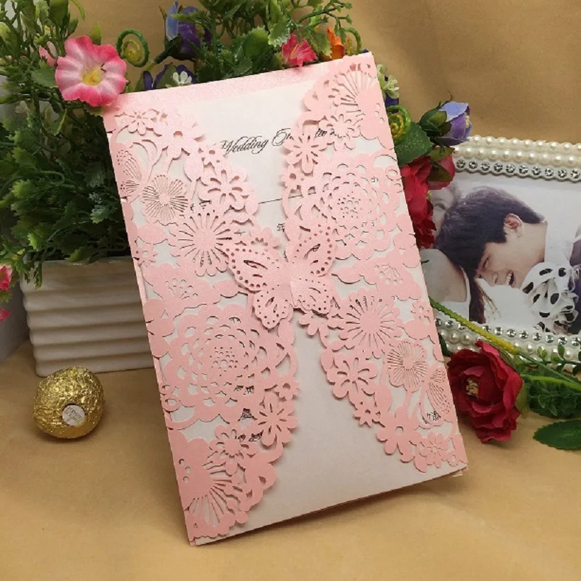 100pcs Laser Cut Hollow Flower Butterfly Invitations Greeting Card For Wedding Party Invitation Xmas Cards with Envelope & Seal
100pcs Laser Cut Hollow Flower Butterfly Invitations Greeting Card For Wedding Party Invitation Xmas Cards with Envelope & Seal