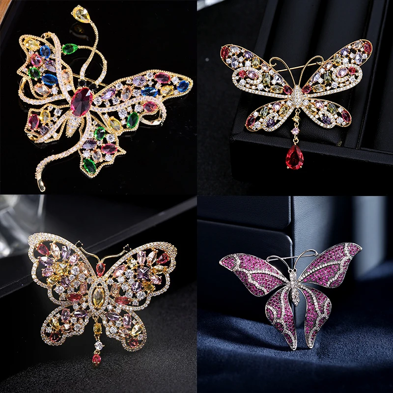 Luxury Jewelry Cubic Zirconia Butterfly Brooches Pin Elegant Women Accessories Insect Enamel Pin for Scarf Buckle Trendy Decor
Luxury Jewelry Cubic Zirconia Butterfly Brooches Pin Elegant Women Accessories Insect Enamel Pin for Scarf Buckle Trendy Decor
