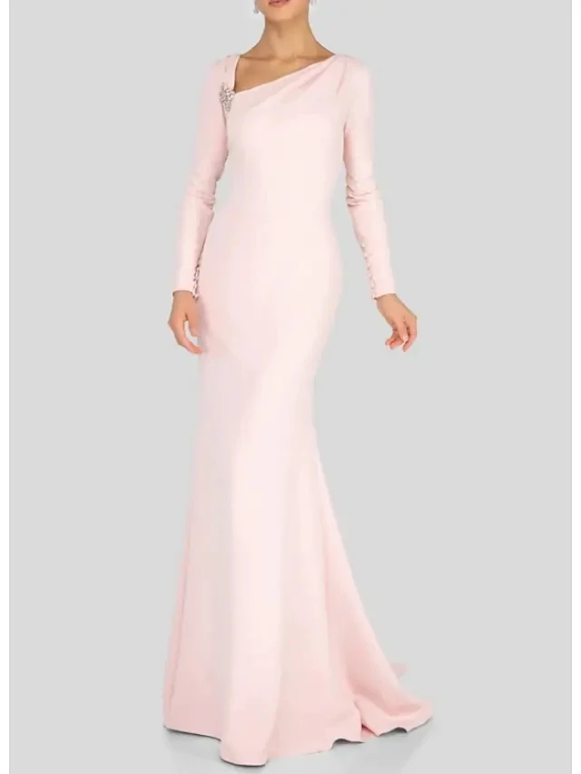 Elegant Pink Mermaid Evening Dresses Long 2022 V-neck Sleeves Satin Prom Formal Gowns Robe De Soiree Vestidos Longo
Elegant Pink Mermaid Evening Dresses Long 2022 V-neck Sleeves Satin Prom Formal Gowns Robe De Soiree Vestidos Longo