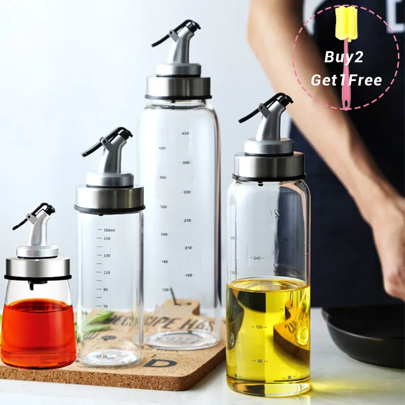 Olive Oil Dispenser Bottles Sauce Vinegar Seasoning Glass Container Kitchen Storage Cooking Tools Accessories With Degree Scale
Olive Oil Dispenser Bottles Sauce Vinegar Seasoning Glass Container Kitchen Storage Cooking Tools Accessories With Degree Scale