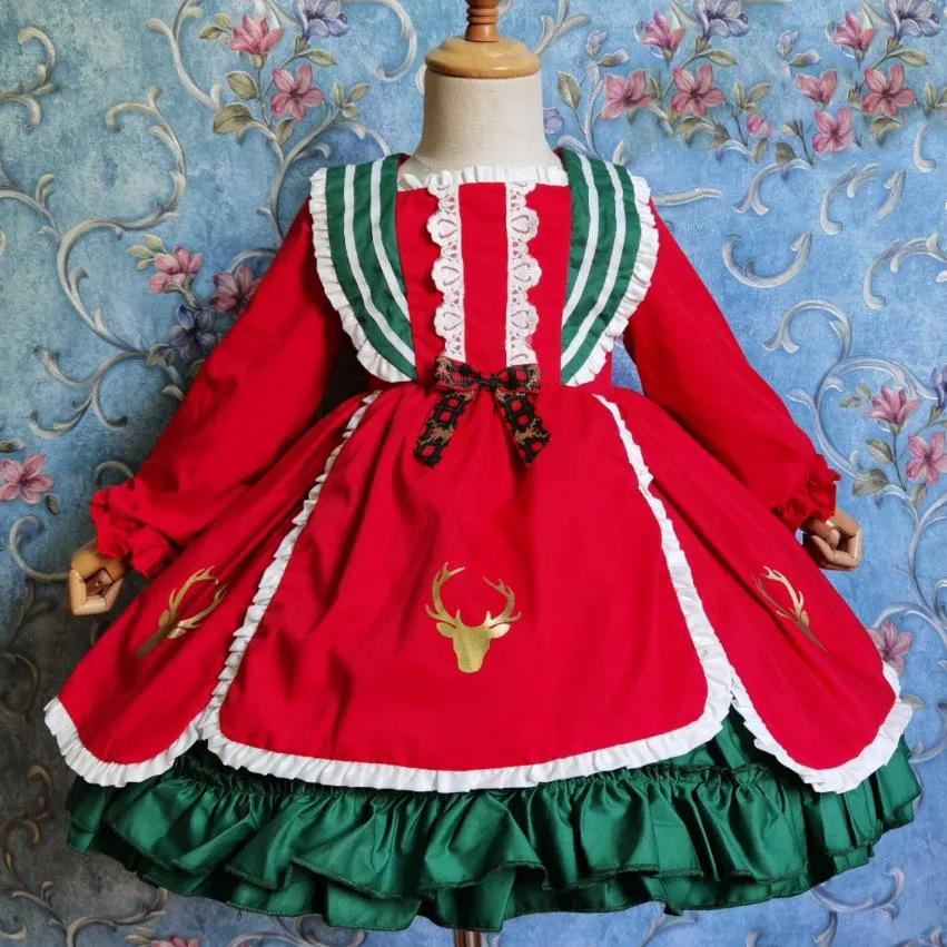 Winter baby girl Lolita Charistmas Dress Long Sleeve Red Vintage Spanish Princess party ball gown Dress
Winter baby girl Lolita Charistmas Dress Long Sleeve Red Vintage Spanish Princess party ball gown Dress