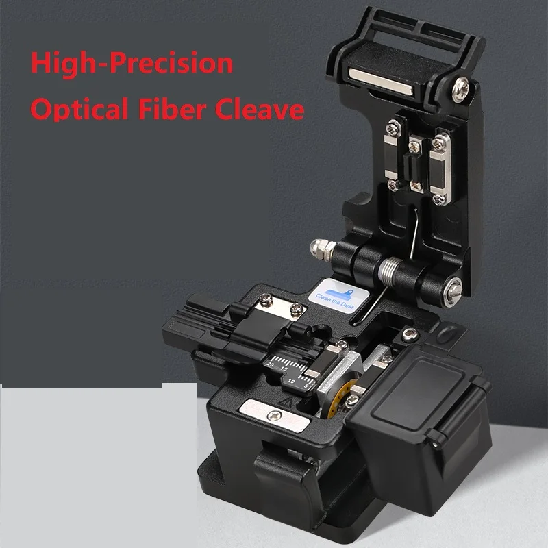 High-precision fiber-optic cleaver fiber-optic cutter fiber-optic welding machine cutting cutter with waste fiber box
High-precision fiber-optic cleaver fiber-optic cutter fiber-optic welding machine cutting cutter with waste fiber box