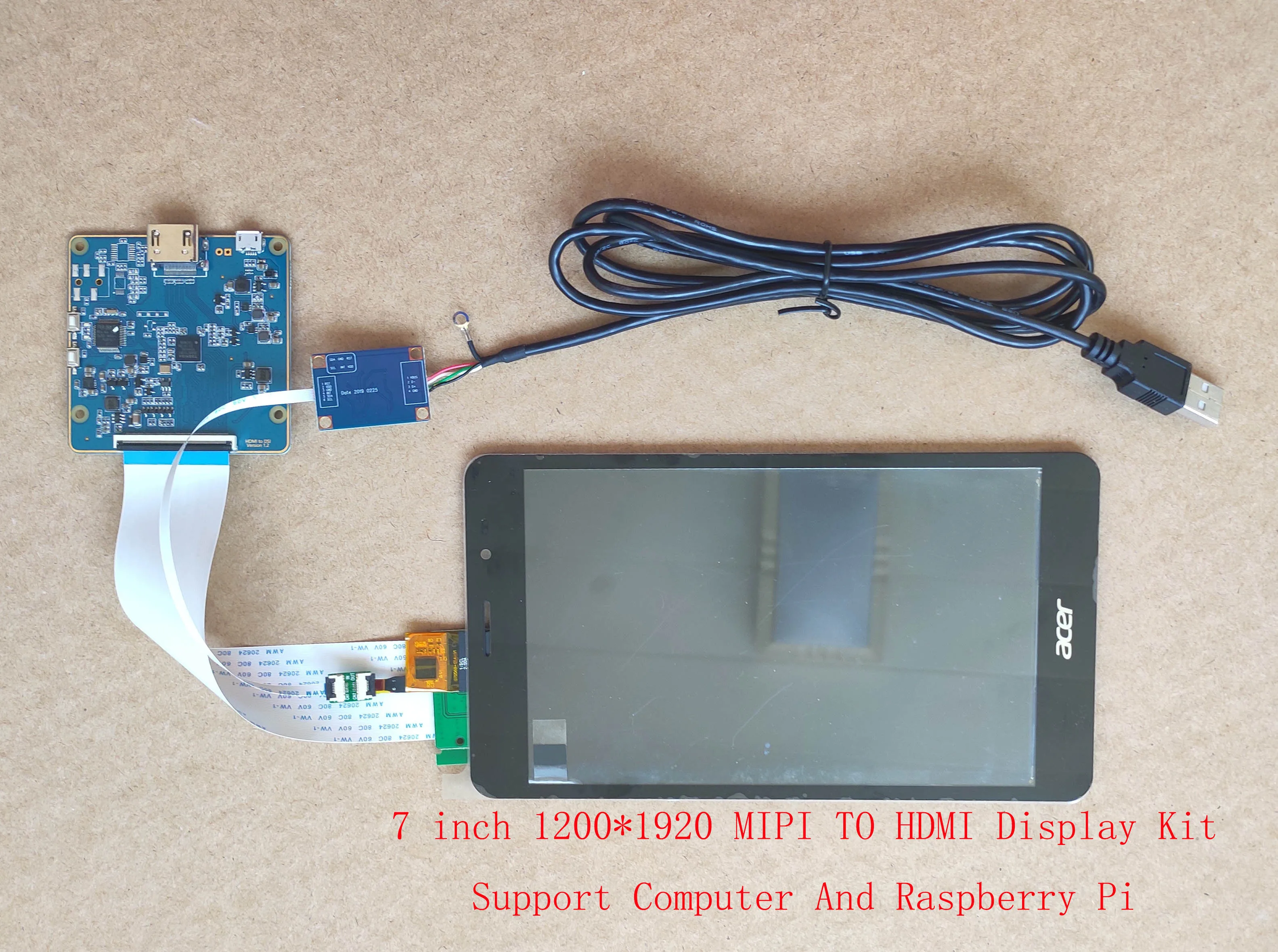 7inch HDMI IPS Display 1200*1920 MIPI LCD With Driver Board USB Touch Support Win7 8 10 Raspberry Pi 3 LT070ME05000
7inch HDMI IPS Display 1200*1920 MIPI LCD With Driver Board USB Touch Support Win7 8 10 Raspberry Pi 3 LT070ME05000