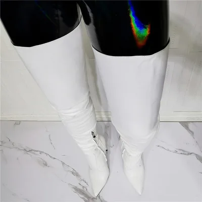 White Matte Leather Over The Knee Dress Tall Boots Women Unisex Thin High Heel Pointed Toe Catwalk Stage Party Botas Big Size 47
White Matte Leather Over The Knee Dress Tall Boots Women Unisex Thin High Heel Pointed Toe Catwalk Stage Party Botas Big Size 47