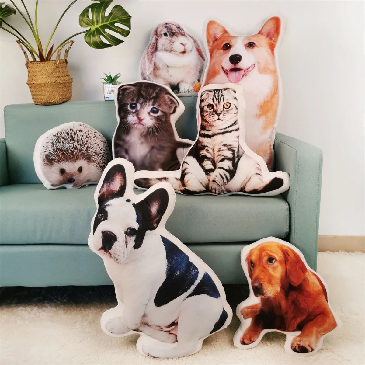 Photo Custom Pet Pillow Figure Cartoon Animation Cats Dogs Cute 3D Simulation Special-shaped Print Cotton Cushion Custom-made
Photo Custom Pet Pillow Figure Cartoon Animation Cats Dogs Cute 3D Simulation Special-shaped Print Cotton Cushion Custom-made